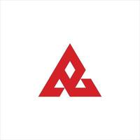 Abstract blue triangle shape with letter A. Stock Vector illustration isolated on white background icon