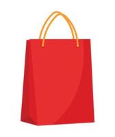 Shopping Paper Bag Icon Vector Illustration Isolated on White Background