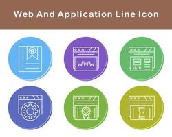 web y solicitud vector icono conjunto