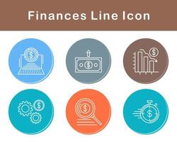 finanzas vector icono conjunto