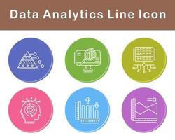 datos analítica vector icono conjunto