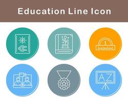 conjunto de iconos de vector de educación