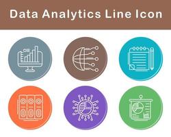 datos analítica vector icono conjunto