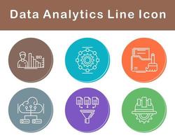 datos analítica vector icono conjunto