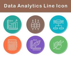 datos analítica vector icono conjunto