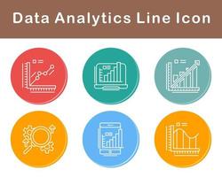 datos analítica vector icono conjunto