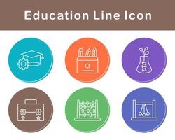 conjunto de iconos de vector de educación