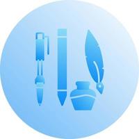 Unique Writing Equipment Vector Icon