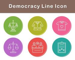 democracia vector icono conjunto