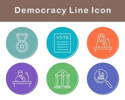 democracia vector icono conjunto