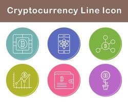 Bitcoin And Cryptocurrency Vector Icon Set