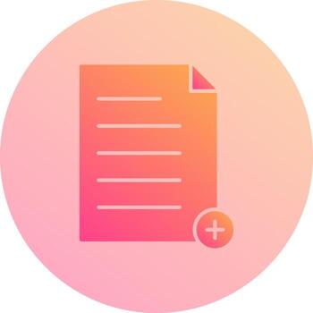 Unique Add File Vector Icon