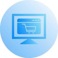 icono de vector de sitio web de comercio electrónico