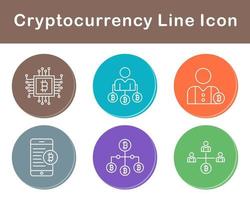 Bitcoin And Cryptocurrency Vector Icon Set