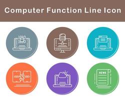 Computer Function Vector Icon Set
