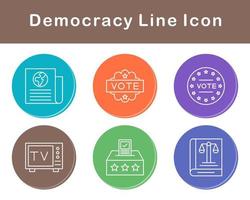 democracia vector icono conjunto