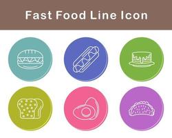 Fast Food Vector Icon Set