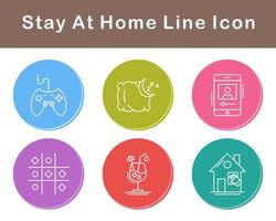 Stay At Home Vector Icon Set