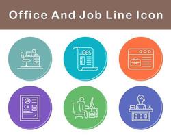 Work Office And Job Vector Icon Set