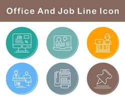 Work Office And Job Vector Icon Set