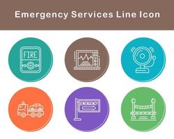 emergencia servicios vector icono conjunto