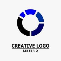 letra o logo, letra o icono en un círculo. resumen negocio logo icono diseño modelo vector