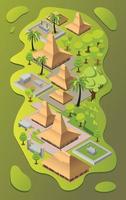 Sumbanese traditional house in isometric vector