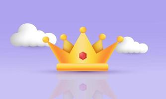 illustration creative modern icon crown object symbols game elements isolated on background vector