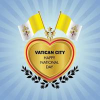 Vatican City national day , national day cakes vector