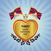 Tíbet nacional día , nacional día pasteles vector