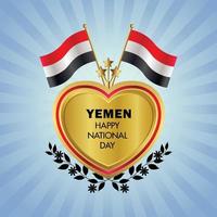 Yemen national day , national day cakes vector