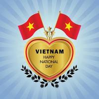 Vietnam nacional día , nacional día pasteles vector