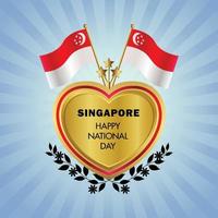 Singapur nacional día , nacional día pasteles vector