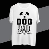 diseño de camiseta de papá perro vector