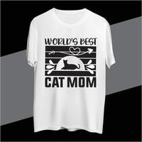 mundo s mejor gato mamá t camisa diseño vector