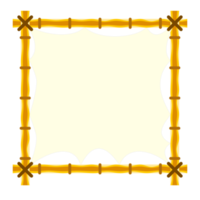Blank Banner and Bamboo Frame png