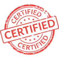 gecertificeerd, grunge rubber postzegel png