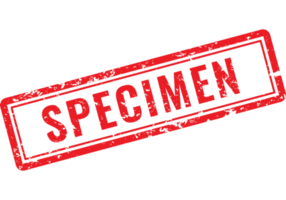 spécimen, caoutchouc timbre png