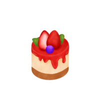 Watercolor Fruit Cake png