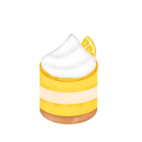 bolo de limão aquarela png