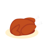 poulet plat illustration png