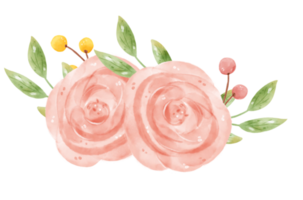 acquerello dolce floreale ghirlanda fiore bandiera mano disegnato grafico illustrazione png