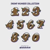 Snowy Number Collection vector