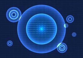 Technology circle is placed in the middle and side areas. Represents a central technology that extends to every corner of the world. To create new technologies that make a business grow  make trading vector