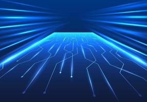 Abstract background, long circuit lines interconnected. Refers to the concept of a technology connection path that expands and transmits data at a fast speed. Make business run smoothly and grow. vector