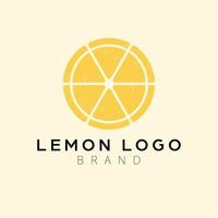 Lemon logo design. Simple and modern logotype. vector