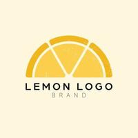 Lemon logo design. Simple and modern logotype. vector