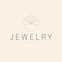 joyería logo diseño. anillo con diamante logotipo elegante moderno joyería Tienda logo modelo. vector