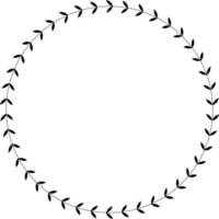 Laurel wreath vector icon design. Circle flat icon.