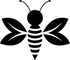 Bee icon vector design. Flat insect icon